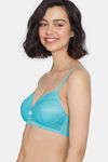 Zivame Heartstopper Padded Non-Wired 3/4th Coverage Lace Bra - Ceramic — thumbnail 3