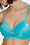Zivame Heartstopper Padded Non-Wired 3/4th Coverage Lace Bra - Ceramic — thumbnail 4