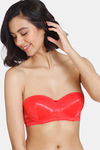 Zivame Heartstopper Padded Wired Medium Coverage Strapless Bra - Hibiscus — thumbnail 1