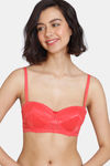Zivame Heartstopper Padded Wired Medium Coverage Strapless Bra - Hibiscus — thumbnail 2
