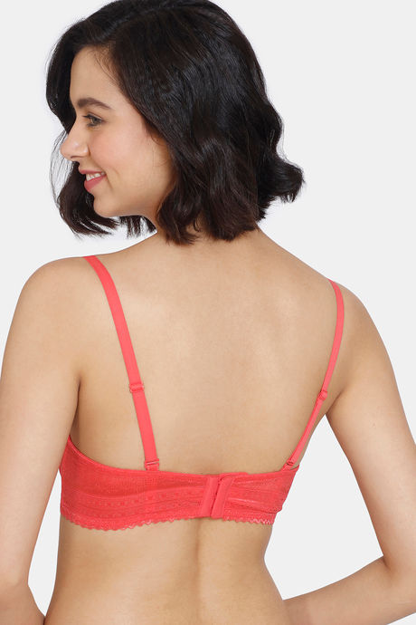 Zivame Heartstopper Padded Wired Medium Coverage Strapless Bra - Hibiscus — image 3