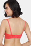 Zivame Heartstopper Padded Wired Medium Coverage Strapless Bra - Hibiscus — thumbnail 3