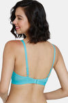 Zivame Heartstopper Double Layered Non-Wired 3/4th Coverage Lace Bra - Ceramic — thumbnail 2