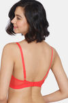 Zivame Heartstopper Double Layered Non Wired 3/4Th Coverage Lace Bra - Hibiscus — thumbnail 2
