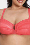 Zivame True Curv Heartstopper Double Layered Non Wired Full Coverage Super Support Bra - Hibiscus — thumbnail 4