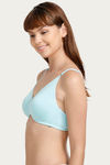 Zivame Sporty Twist Double Layered Non Wired Medium Coverage Bra - Mint — thumbnail 2