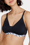 Zivame Pixel Play Padded Non Wired 3/4Th Coverage Beach Top - Anthracite — thumbnail 4