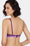 Zivame Pixel Play Padded Non Wired 3/4Th Coverage Beach Top - Imperial Purple — thumbnail 2