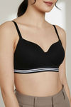 Zivame Sporty Twist Padded Non Wired 3/4th Coverage T-Shirt Bra - Anthracite — thumbnail 5