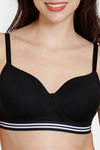 Zivame Sporty Twist Padded Non Wired 3/4th Coverage T-Shirt Bra - Anthracite — thumbnail 6