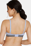 Zivame Sporty Twist Padded Non Wired 3/4th Coverage T-Shirt Bra - Blue Heron — thumbnail 2