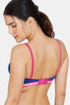 Zivame Sporty Twist Padded Non Wired 3/4th Coverage T-Shirt Bra - Sodalite Blue — thumbnail 2