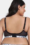 Zivame True Curv Pixel Play Lightly Lined Non Wired Full Coverage Super Support Bra - Anthracite — thumbnail 2