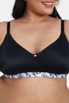 Zivame True Curv Pixel Play Lightly Lined Non Wired Full Coverage Super Support Bra - Anthracite — thumbnail 4