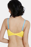 Zivame Beautiful Basics Double Layered Non Wired 3/4th Coverage T-Shirt Bra - Minion Yellow — thumbnail 3