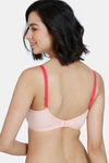 Zivame Beautiful Basics Double Layered Non Wired 3/4th Coverage T-Shirt Bra - Peach Pearl — thumbnail 3