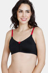 Zivame Beautiful Basics Double Layered Non Wired 3/4th Coverage T-Shirt Bra - Anthracite — thumbnail 1