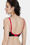 Zivame Beautiful Basics Double Layered Non Wired 3/4th Coverage T-Shirt Bra - Anthracite — thumbnail 3