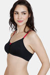 Zivame Beautiful Basics Double Layered Non Wired 3/4th Coverage T-Shirt Bra - Anthracite — thumbnail 4
