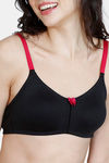 Zivame Beautiful Basics Double Layered Non Wired 3/4th Coverage T-Shirt Bra - Anthracite — thumbnail 5
