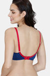 Zivame Beautiful Basics Double Layered Non Wired 3/4th Coverage T-Shirt Bra - Blue Depth — thumbnail 3