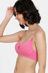 Zivame Maternity Padded Non Wired 3/4th Coverage Nursing Bra - Ibis Rose — thumbnail 3