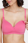 Zivame Maternity Padded Non Wired 3/4th Coverage Nursing Bra - Ibis Rose — thumbnail 5
