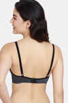 Zivame Conceal Petals Double Layered Non Wired 3/4Th Coverage T-Shirt - Black — thumbnail 2