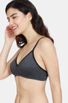 Zivame Conceal Petals Double Layered Non Wired 3/4Th Coverage T-Shirt - Black — thumbnail 3
