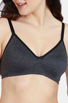 Zivame Conceal Petals Double Layered Non Wired 3/4Th Coverage T-Shirt - Black — thumbnail 4