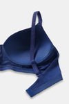 Zivame Natural Collective Padded Non-Wired 3/4th Coverage T-Shirt Bra - Blue Depth — thumbnail 5