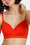 Zivame Natural Collective Padded Non-Wired 3/4th Coverage T-Shirt Bra - Grenadine — thumbnail 4