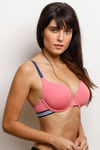 Zivame Sporty Twist Padded Wired 3/4th Coverage T-Shirt Bra - Pink Lemonade — thumbnail 2