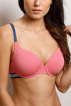 Zivame Sporty Twist Padded Wired 3/4th Coverage T-Shirt Bra - Pink Lemonade — thumbnail 5
