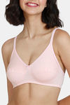Zivame Beautiful Basics Double Layered Non Wired 3/4th Coverage T-Shirt Bra - Powder Pink — thumbnail 4