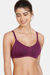 Zivame Double Layered Non Wired 3/4th Coverage Sag Lift Bra - Dark Purple — thumbnail 1