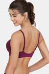 Zivame Double Layered Non Wired 3/4th Coverage Sag Lift Bra - Dark Purple — thumbnail 2