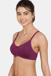 Zivame Double Layered Non Wired 3/4th Coverage Sag Lift Bra - Dark Purple — thumbnail 3
