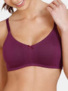 Zivame Double Layered Non Wired 3/4th Coverage Sag Lift Bra - Dark Purple — thumbnail 4