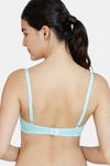 Zivame Beautiful Basics Double Layered Non Wired 3/4th Coverage T-shirt Bra - Aruba Blue — thumbnail 2