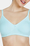 Zivame Beautiful Basics Double Layered Non Wired 3/4th Coverage T-shirt Bra - Aruba Blue — thumbnail 4