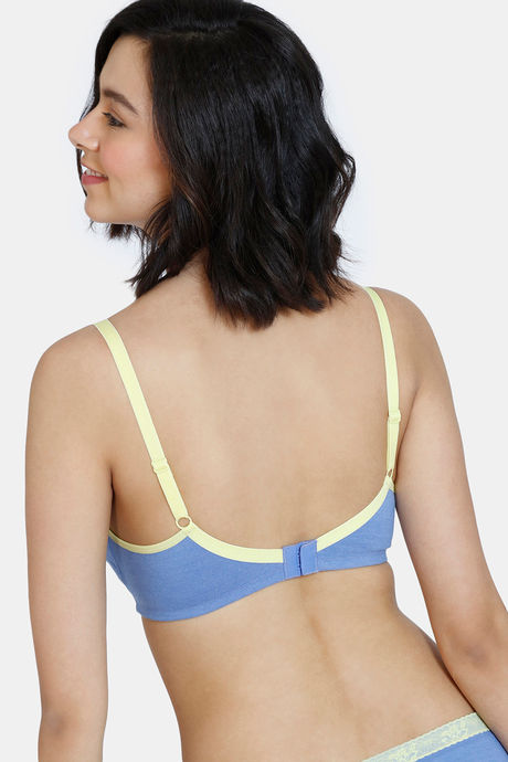 Zivame Maternity Double Layered Non Wired 3/4th Coverage Maternity / Nursing Bra - Wedgewood — image 2