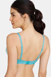 Zivame Woodstock Mood Padded Wired Medium Coverage T-Shirt Bra - Baltic — thumbnail 2