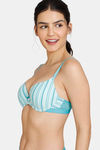 Zivame Woodstock Mood Push-Up Wired Medium Coverage Bra - Baltic — thumbnail 3