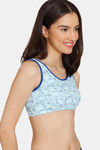 Zivame Girls Tom & Jerry Double Layered Non Wired Full Coverage Bra - Clearwater — thumbnail 3