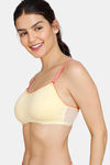 Zivame Desi Kitsch Padded Non Wired Full Coverage Cami Bra - Mellow Yellow — thumbnail 3