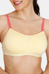Zivame Desi Kitsch Padded Non Wired Full Coverage Cami Bra - Mellow Yellow — thumbnail 4