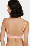 Zivame Retro Vibes Padded Non Wired 3/4th Coverage T-Shirt Bra - Flamingo Pink — thumbnail 2