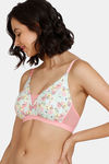 Zivame Retro Vibes Padded Non Wired 3/4th Coverage T-Shirt Bra - Flamingo Pink — thumbnail 4