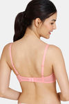 Zivame Retro Vibes Double Layered Non Wired 3/4th Coverage T-Shirt Bra - Flamingo Pink — thumbnail 2